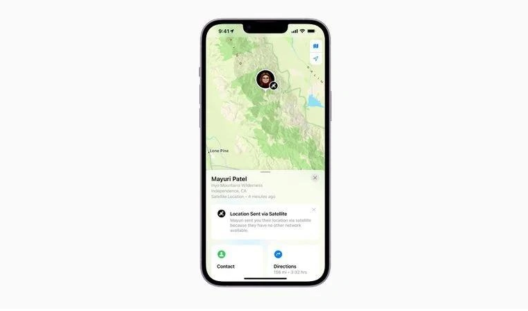 光泽苹果14维修分享iPhone14系列中 FindMy功能通过卫星分享位置方法教程 